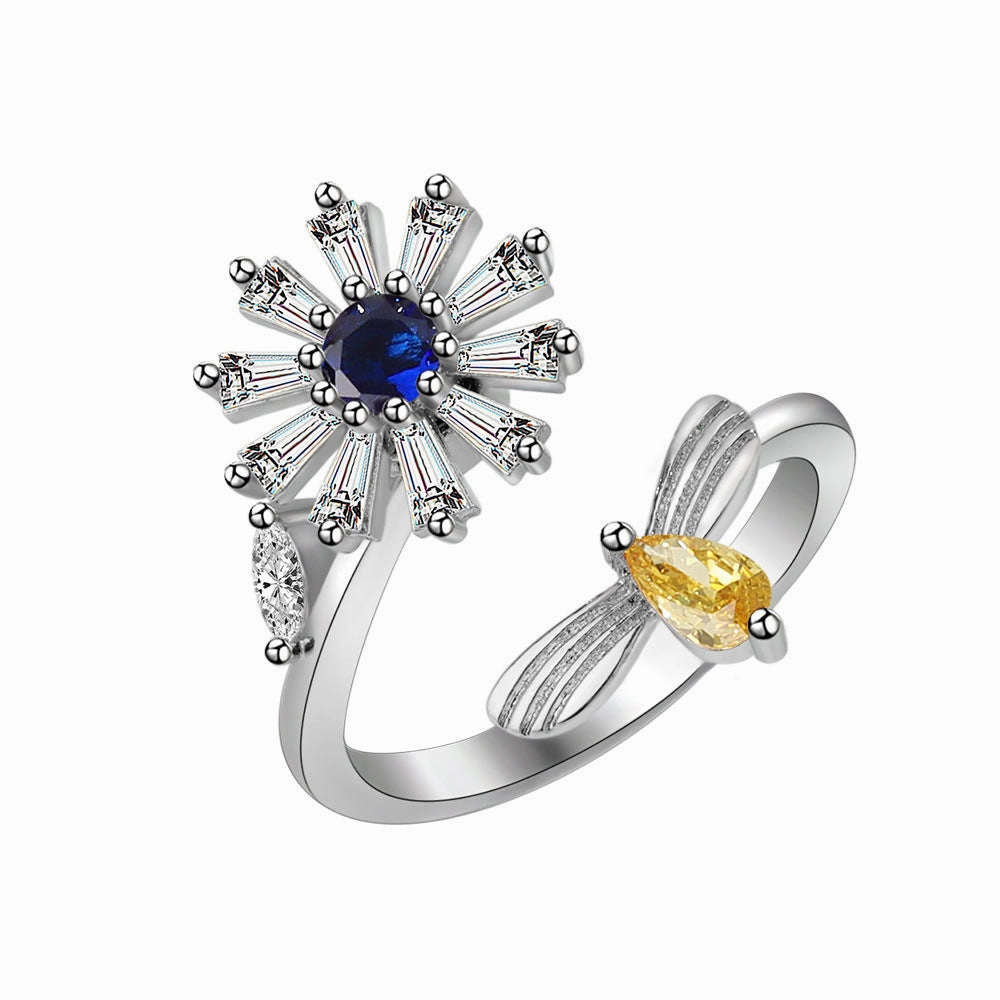 Wholesale Jewelry Sunflower Bee Daisy Twist Copper Rings