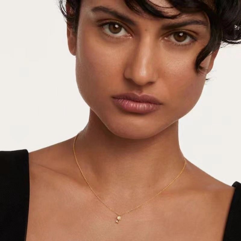 Wholesale Key Clavicle Brass Copper Necklaces