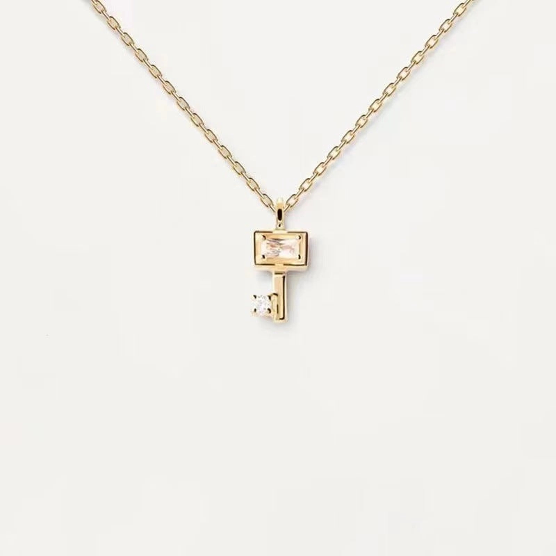 Wholesale Key Clavicle Brass Copper Necklaces
