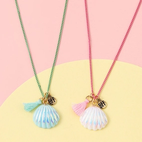 Wholesale Kids Colorful Resin Shell Tassel Pendant Necklaces