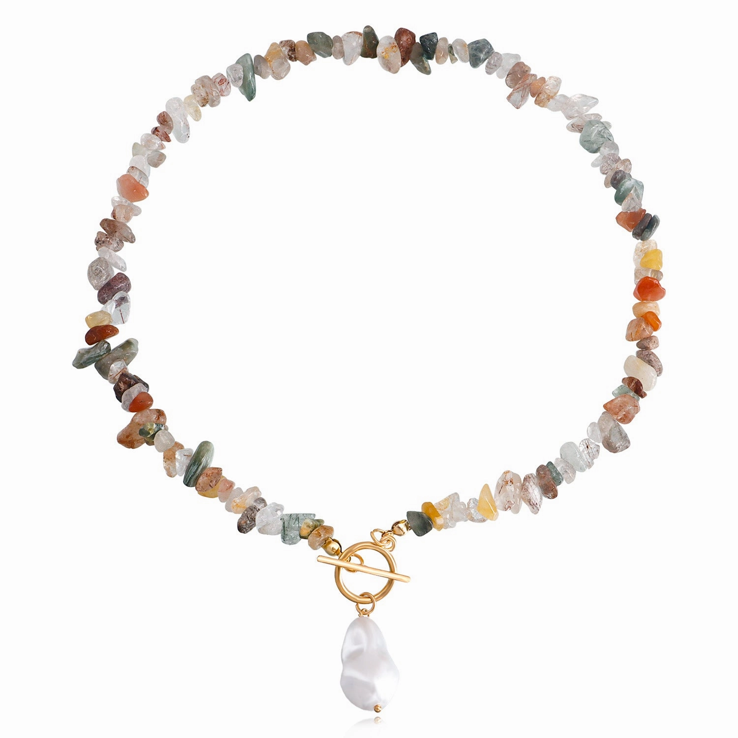 Wholesale Large Shaped Pearl OT Buckle Green Turquoise Necklaces