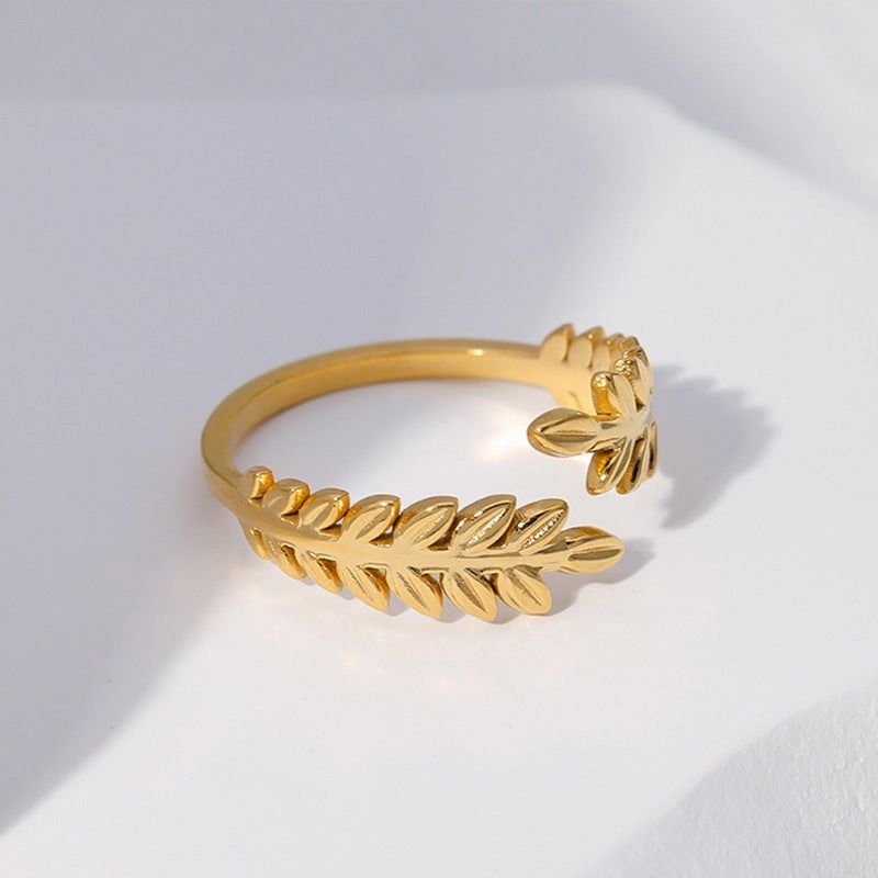 Wholesale Leaf Heart Shape Stainless Steel Rings