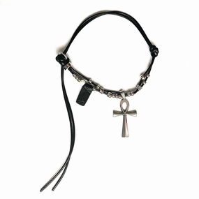Wholesale Leather Cord Titanium Steel Necklaces
