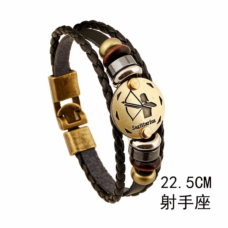 Wholesale Leather Zodiac Bracelet