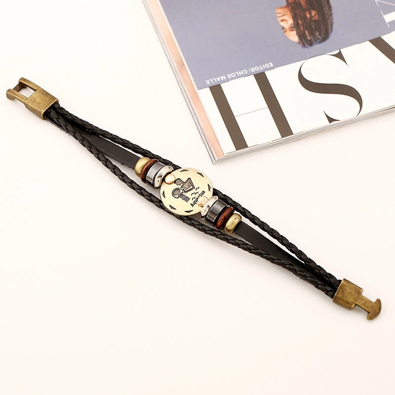 Wholesale Leather Zodiac Bracelet
