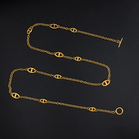 Wholesale Long Pig Nose Sweater Stainless Steel Necklace