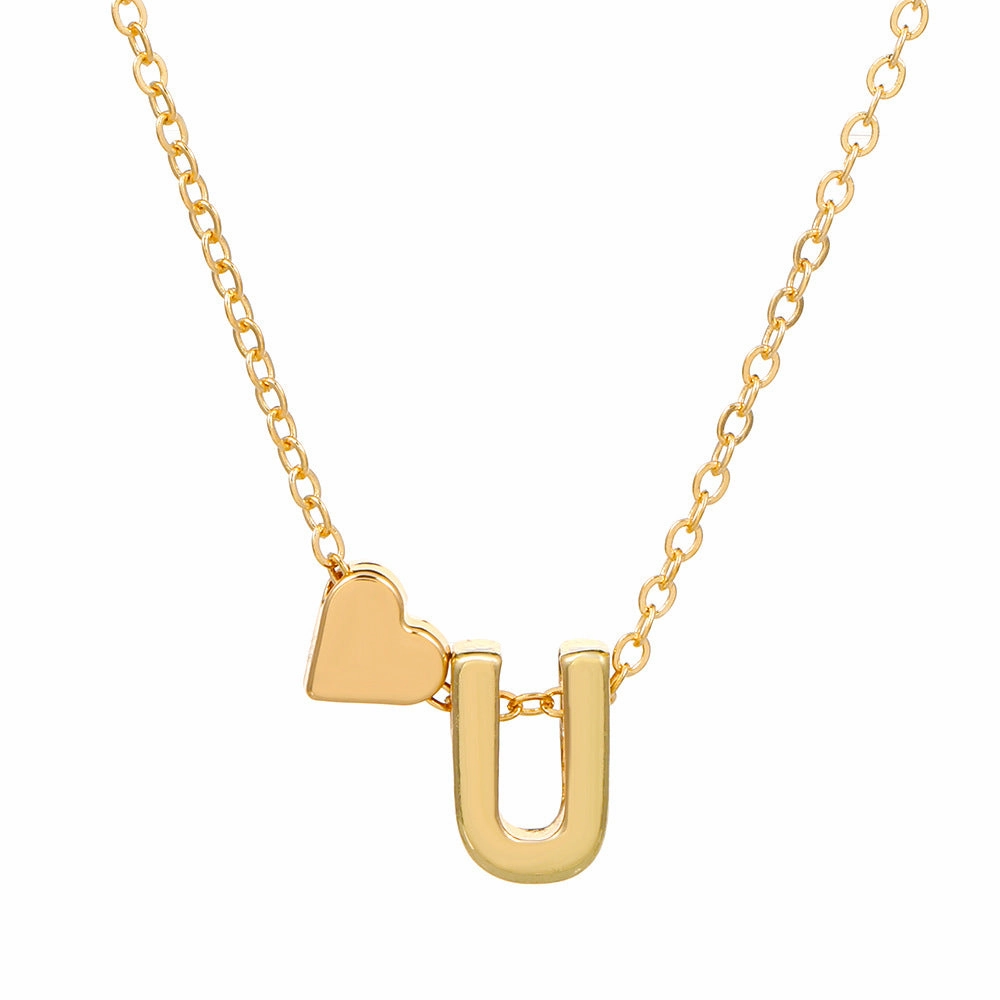 Wholesale Love 26 English Letters Alloy Necklaces