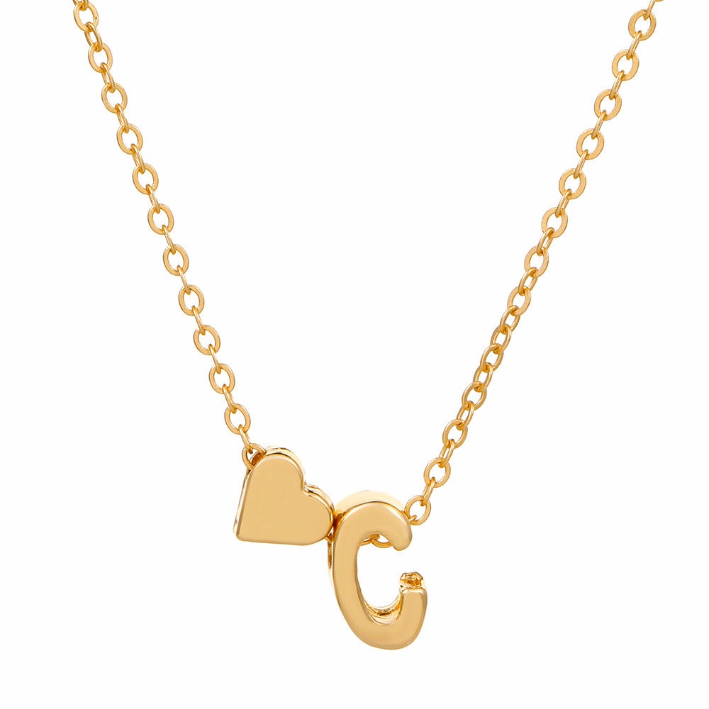 Wholesale Love 26 English Letters Alloy Necklaces