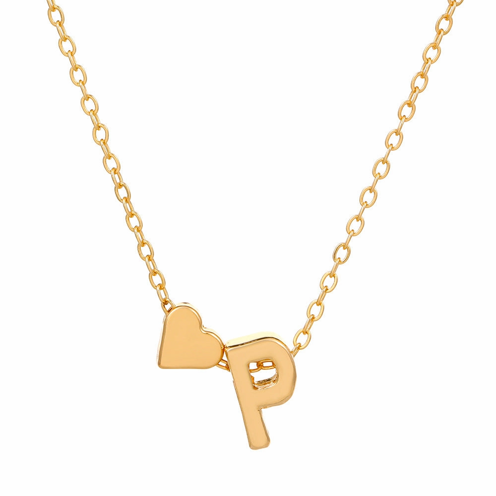 Wholesale Love 26 English Letters Alloy Necklaces