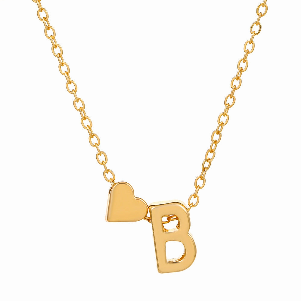 Wholesale Love 26 English Letters Alloy Necklaces