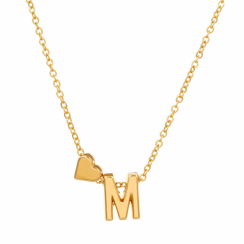 Wholesale Love 26 English Letters Alloy Necklaces