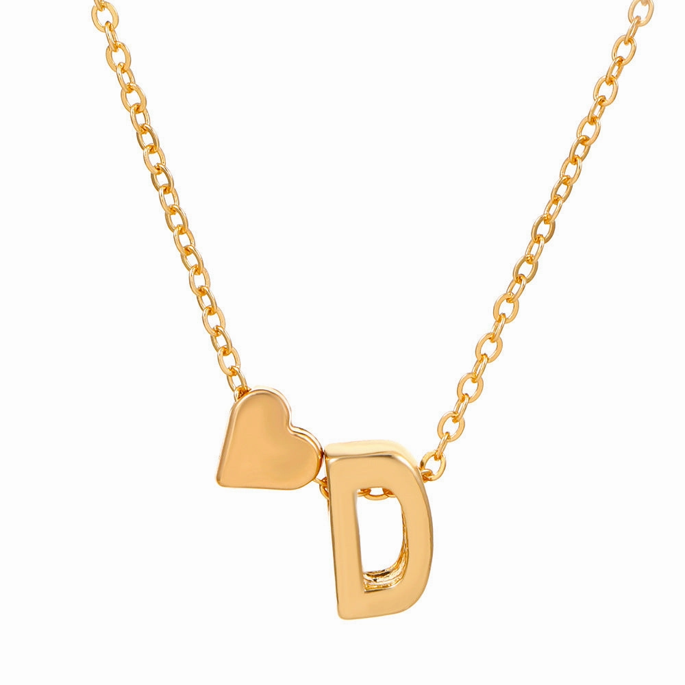 Wholesale Love 26 English Letters Alloy Necklaces