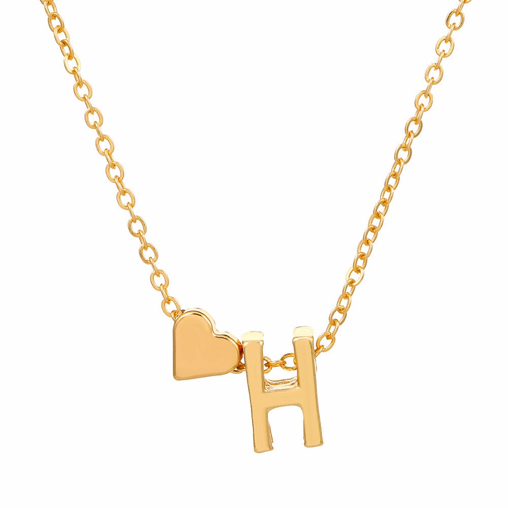 Wholesale Love 26 English Letters Alloy Necklaces