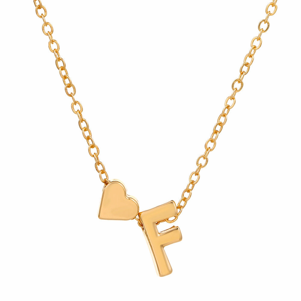 Wholesale Love 26 English Letters Alloy Necklaces