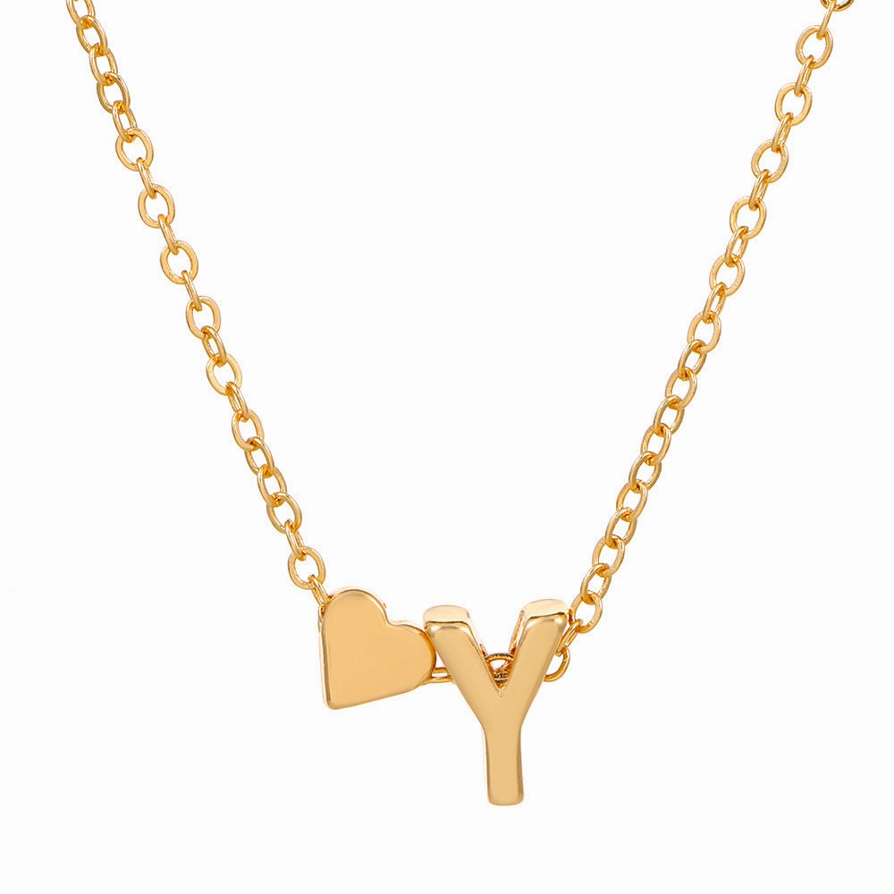 Wholesale Love 26 English Letters Alloy Necklaces