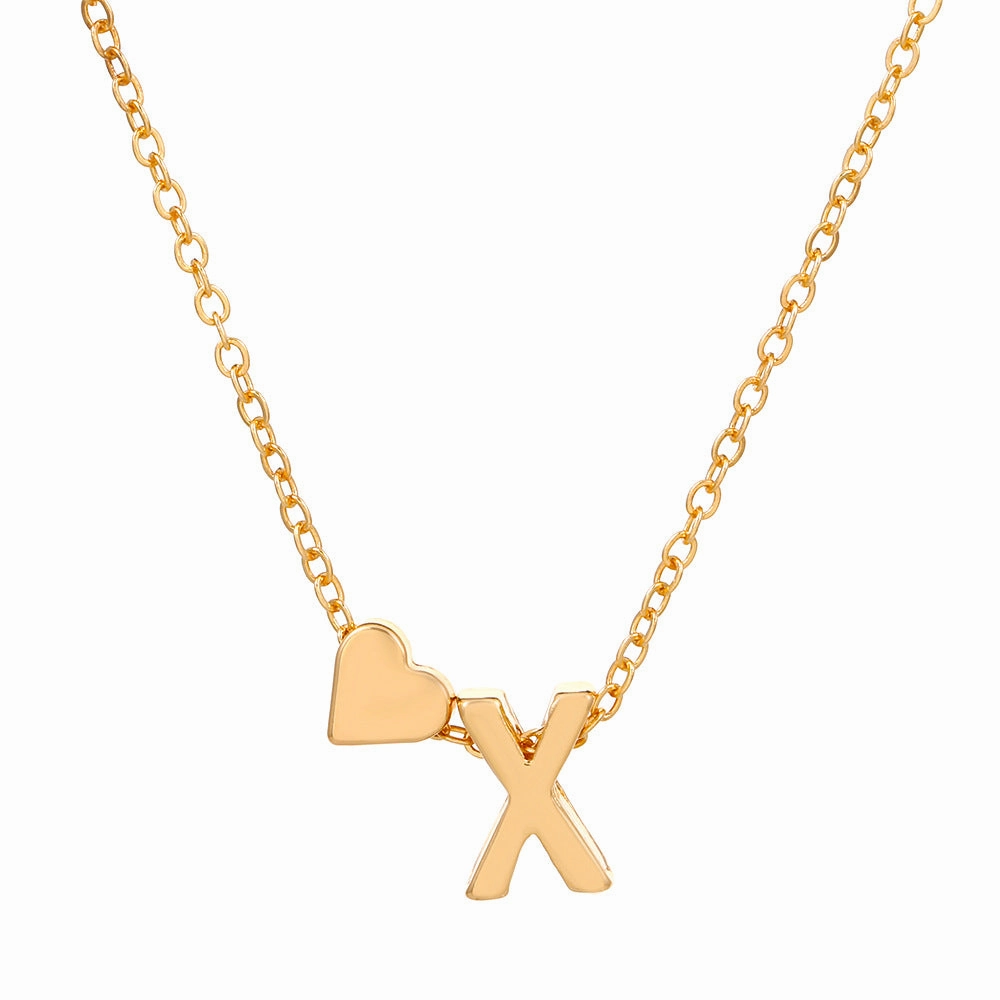 Wholesale Love 26 English Letters Alloy Necklaces
