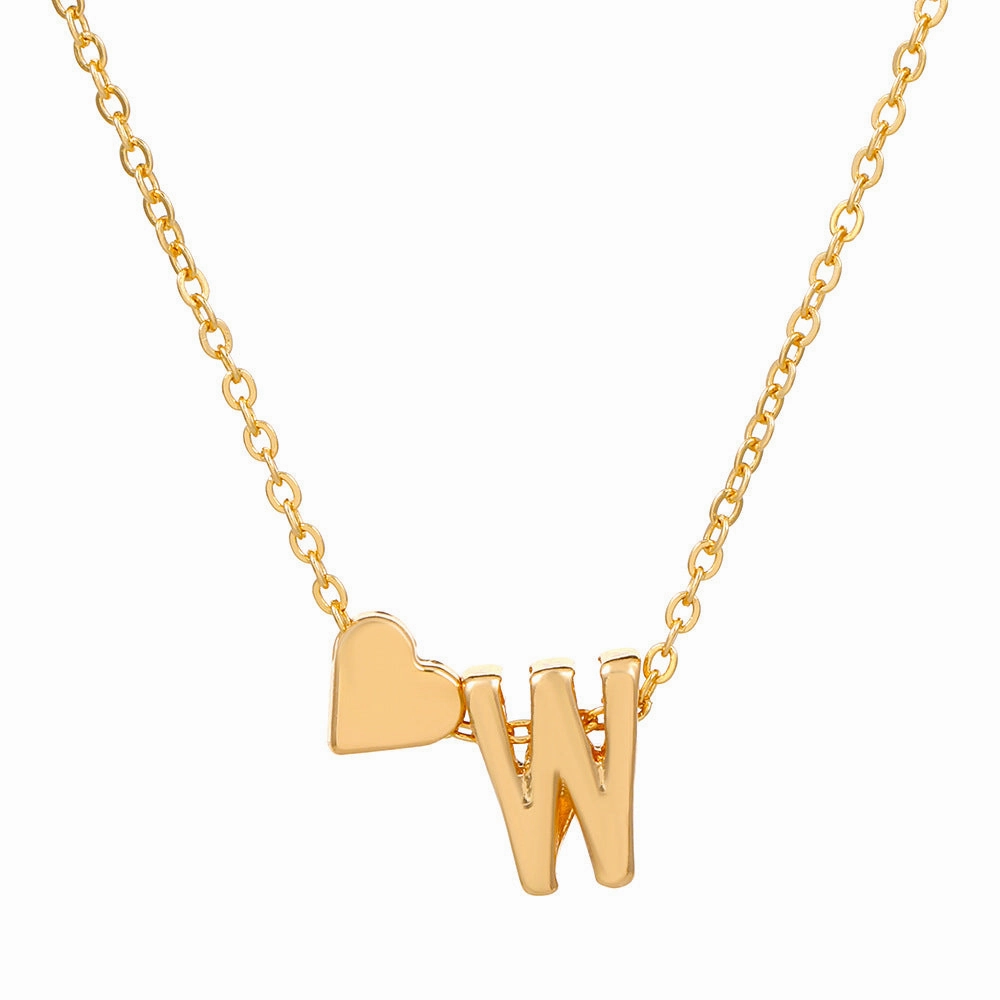 Wholesale Love 26 English Letters Alloy Necklaces