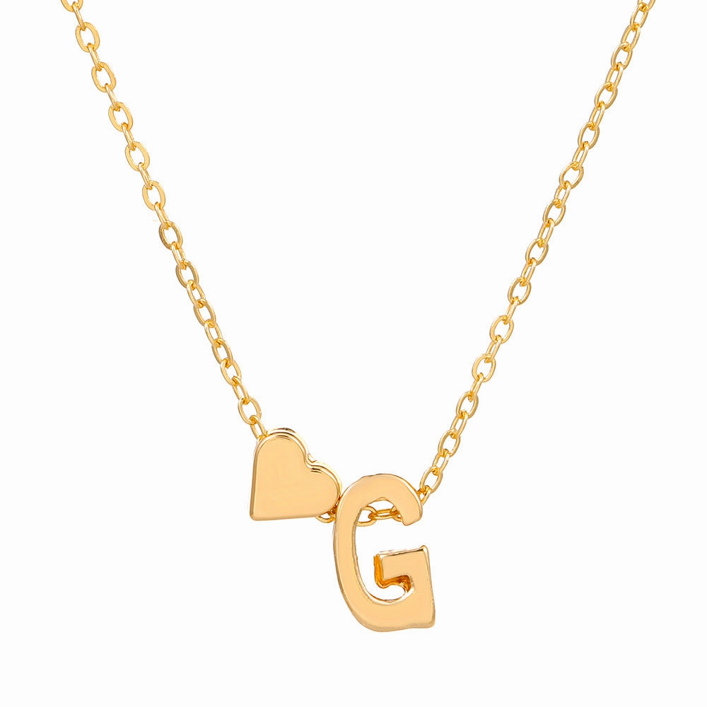 Wholesale Love 26 English Letters Alloy Necklaces