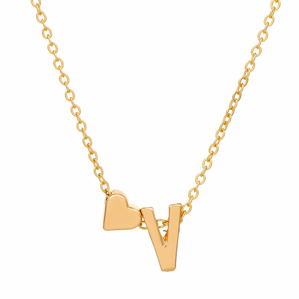 Wholesale Love 26 English Letters Alloy Necklaces