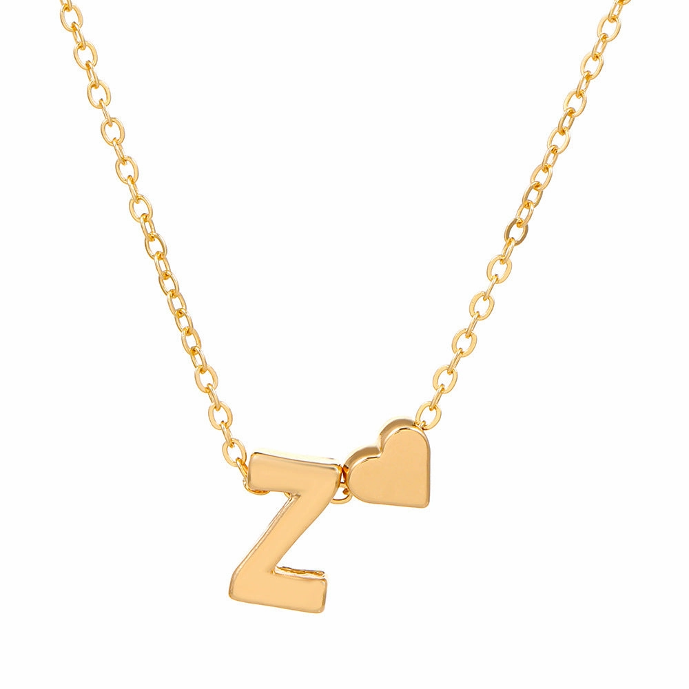 Wholesale Love 26 English Letters Alloy Necklaces