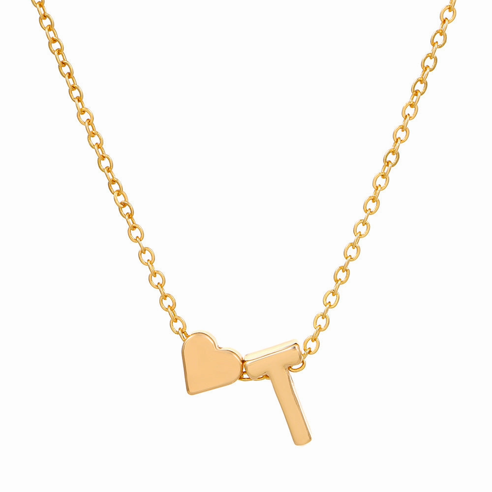 Wholesale Love 26 English Letters Alloy Necklaces