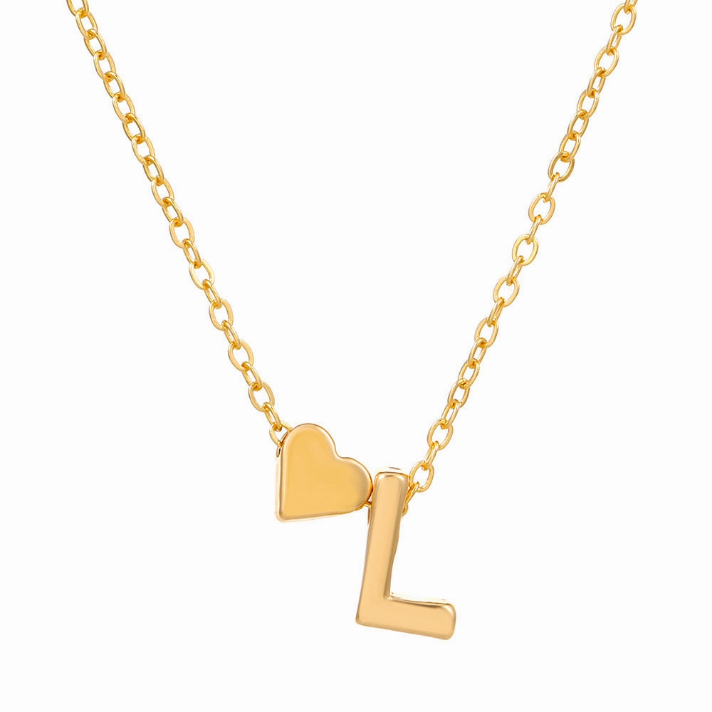 Wholesale Love 26 English Letters Alloy Necklaces