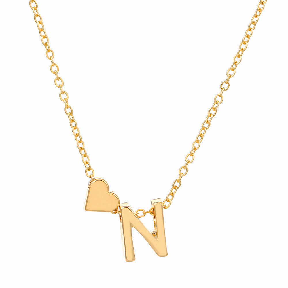 Wholesale Love 26 English Letters Alloy Necklaces