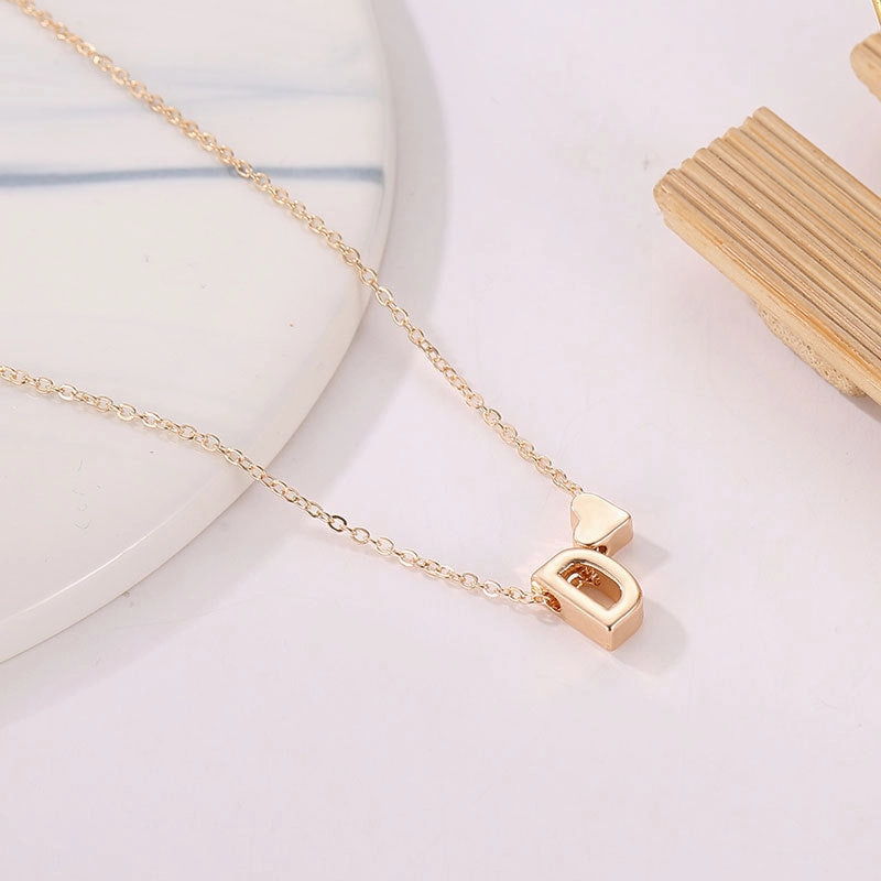 Wholesale Love 26 English Letters Alloy Necklaces
