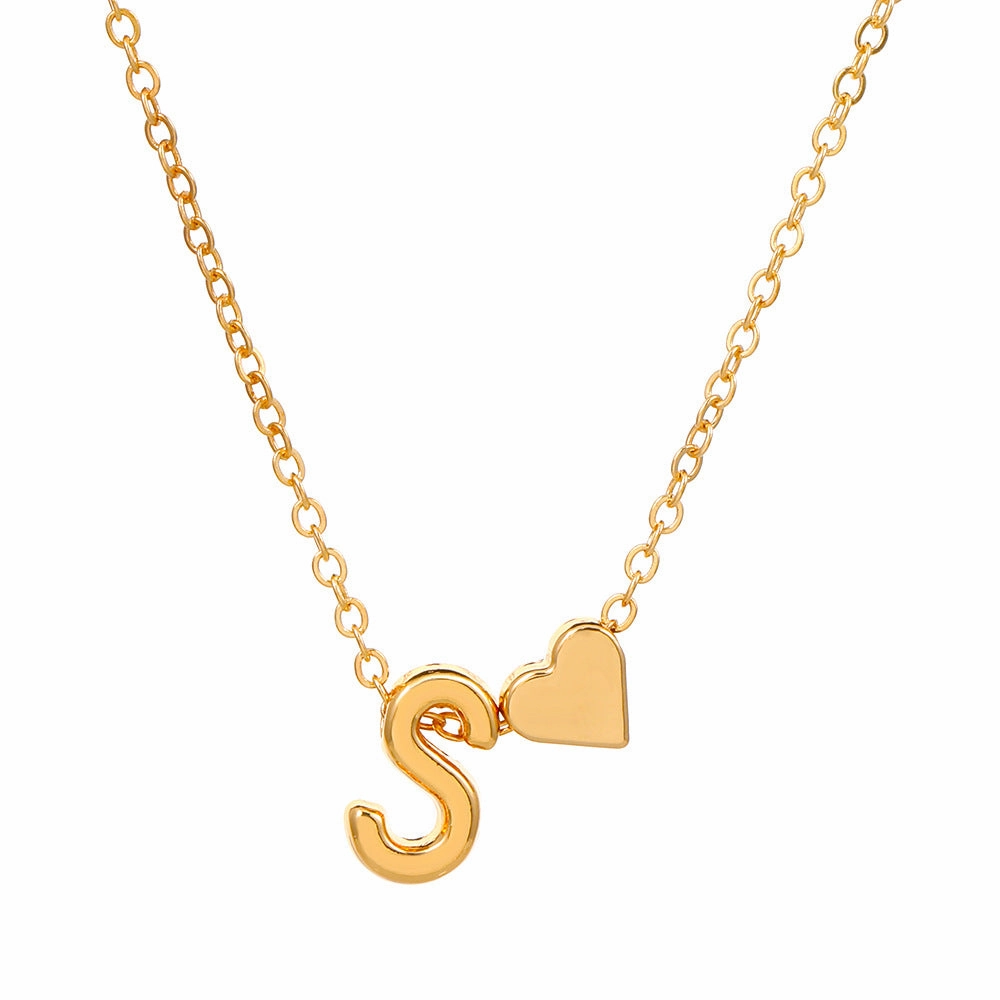 Wholesale Love 26 English Letters Alloy Necklaces