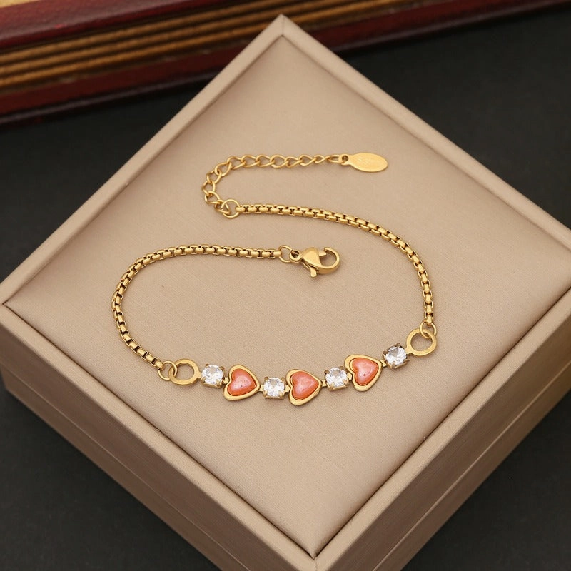Wholesale Love Bracelet Full of Diamonds Stainless Steel Retro Bracelet