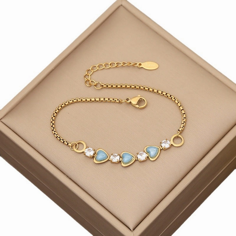 Wholesale Love Bracelet Full of Diamonds Stainless Steel Retro Bracelet