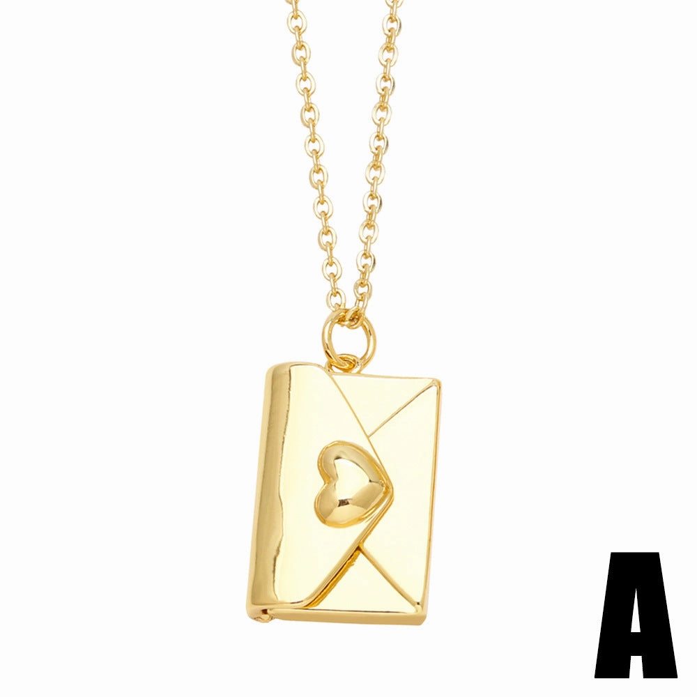 Wholesale Love Envelope Copper Necklaces