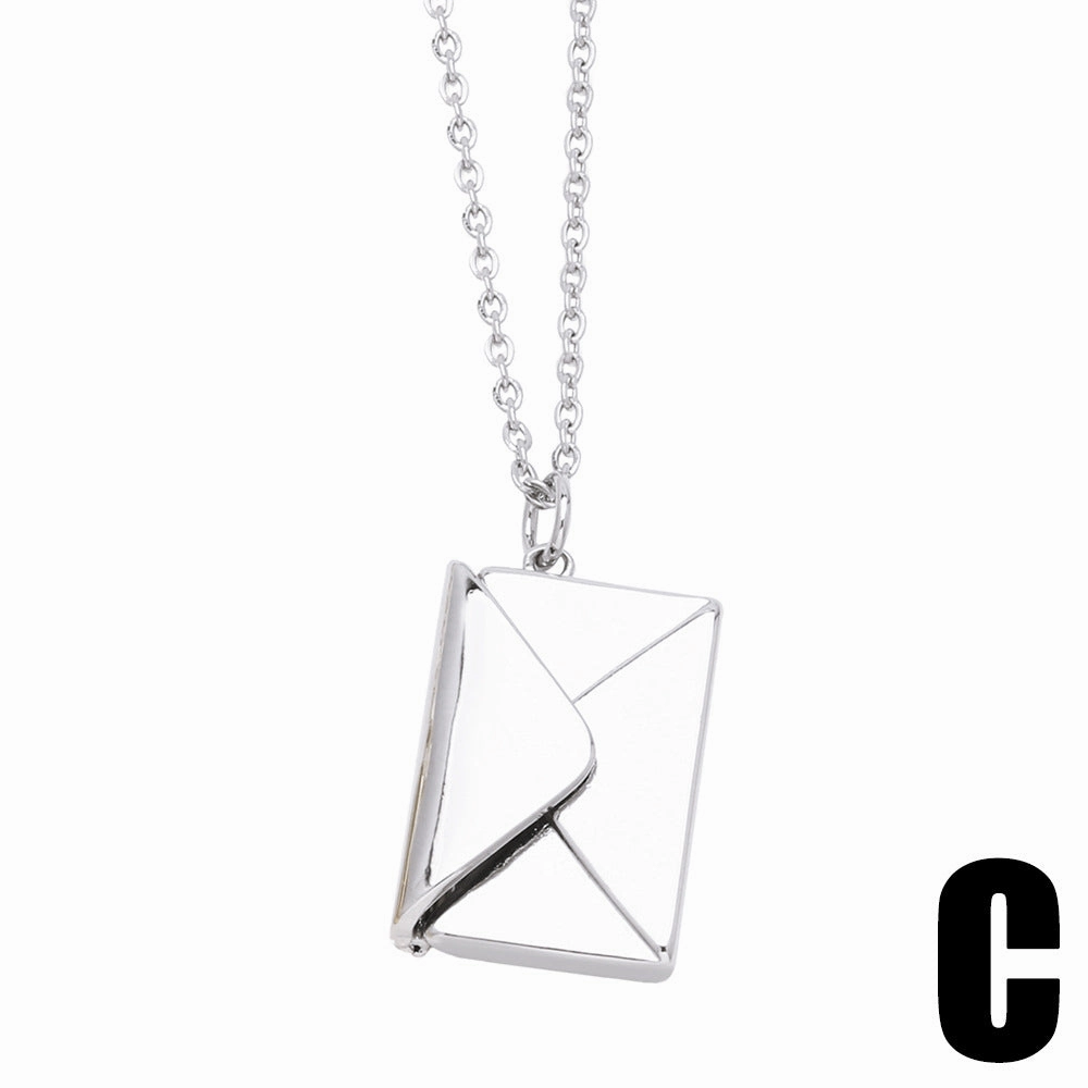 Wholesale Love Envelope Copper Necklaces