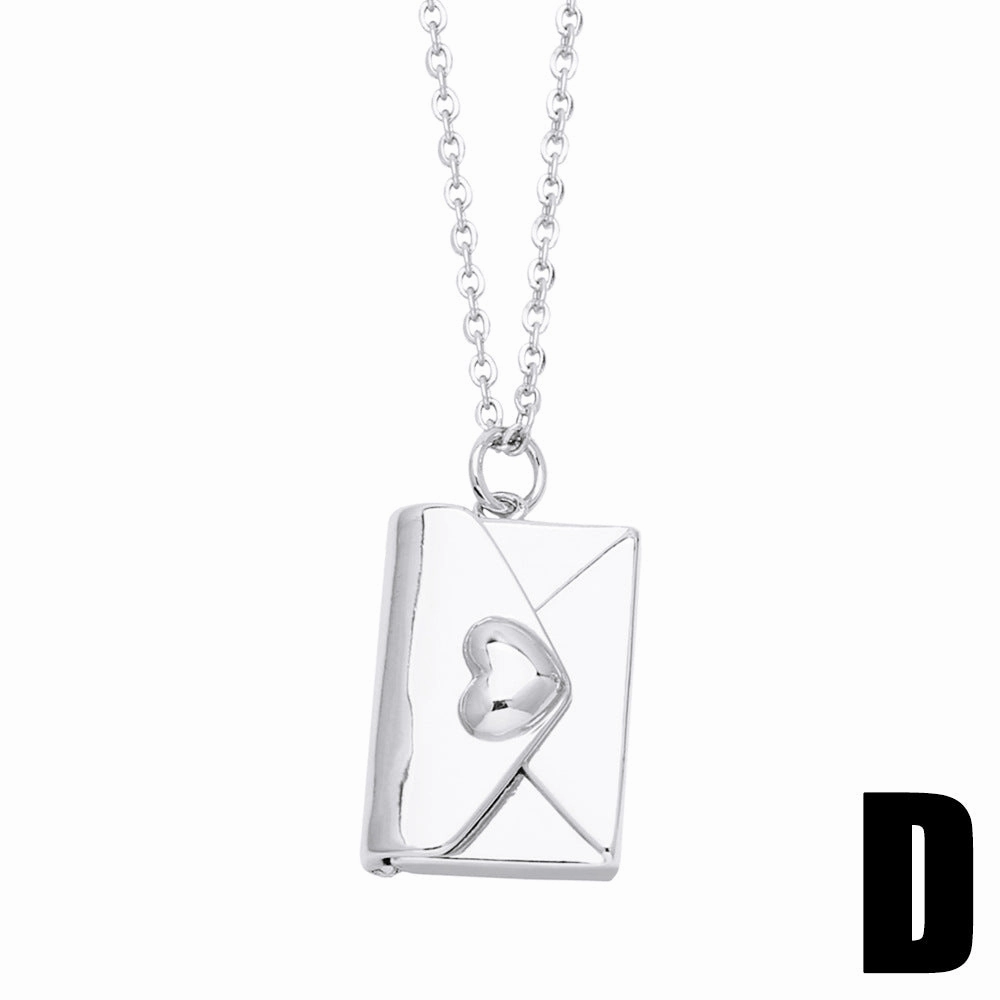 Wholesale Love Envelope Copper Necklaces