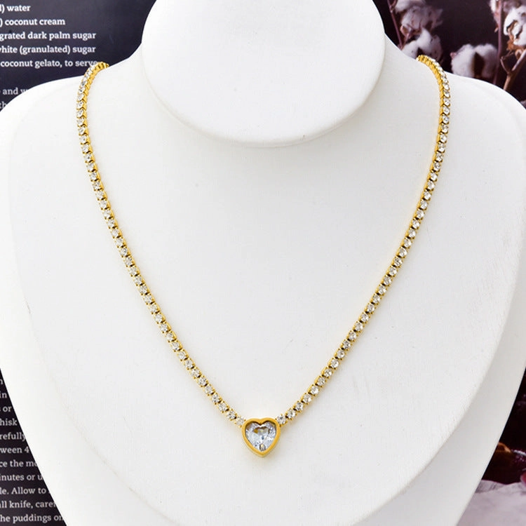 Wholesale Love Heart Pendant Titanium Steel Necklaces