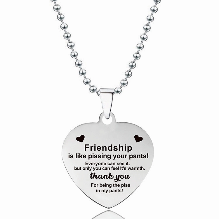 Wholesale Love Heart Stainless Steel Pendant Titanium Steel Necklaces