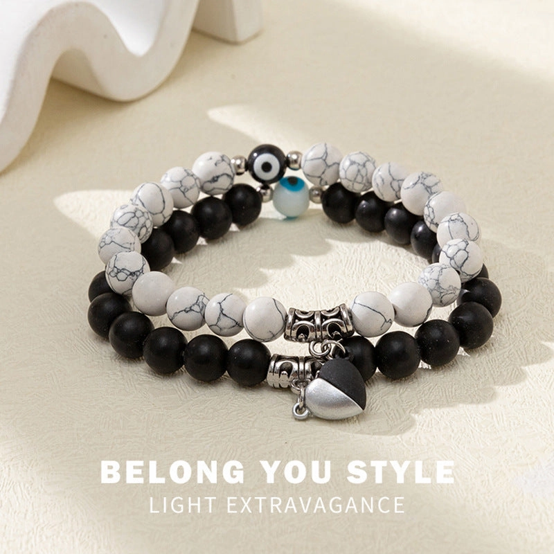 Wholesale Love Magnetic Elastic Bracelet Set