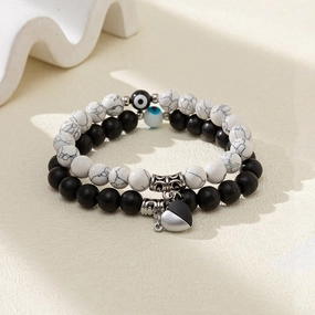 Wholesale Love Magnetic Elastic Bracelet Set
