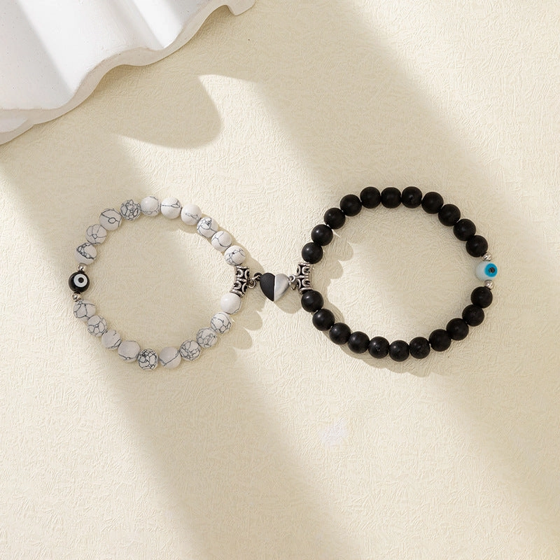 Wholesale Love Magnetic Elastic Bracelet Set