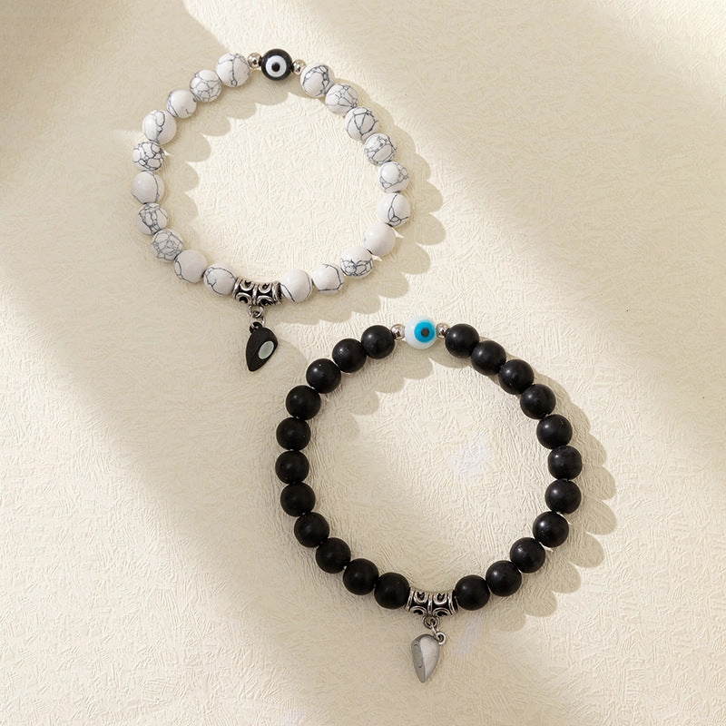Wholesale Love Magnetic Elastic Bracelet Set
