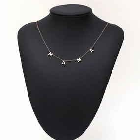 Wholesale LOVE MAMA NANA Mother's Day Gift Titanium Steel Necklace