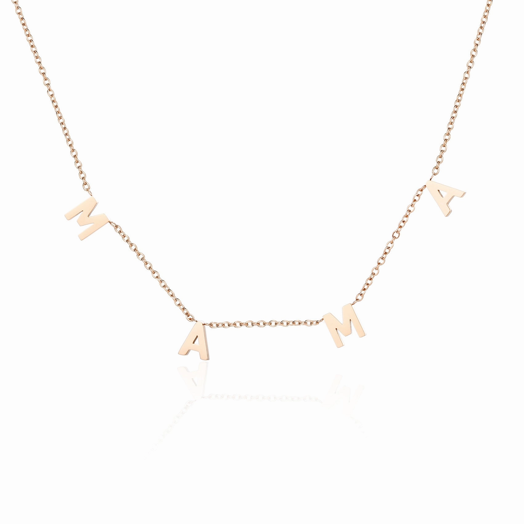 Wholesale LOVE MAMA NANA Mother's Day Gift Titanium Steel Necklace