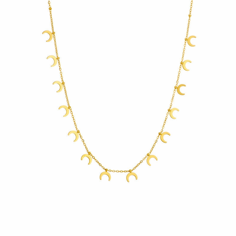 Wholesale Love Moon Star Stainless Steel Necklace