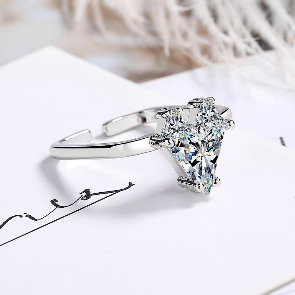 Wholesale Love Square Ring Copper Ring