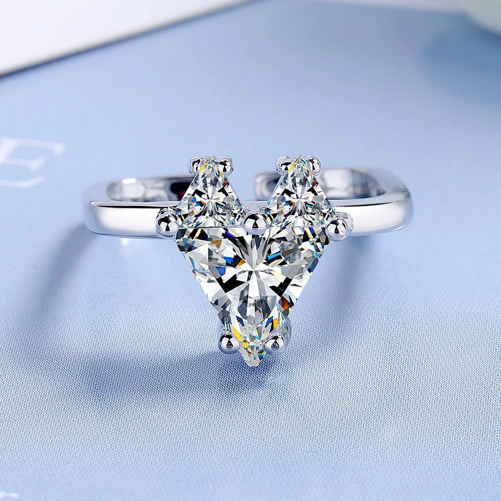 Wholesale Love Square Ring Copper Ring
