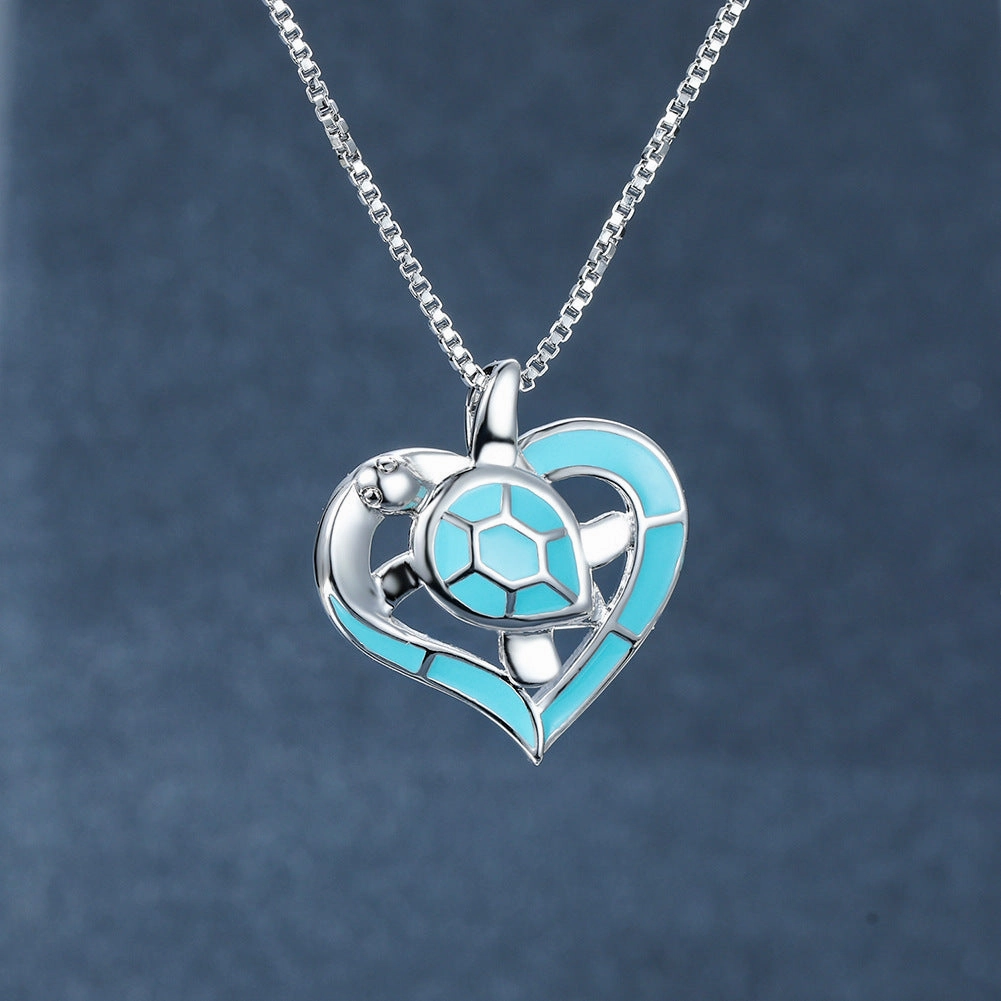 Wholesale Loving Heart Ocean Heart Necklaces