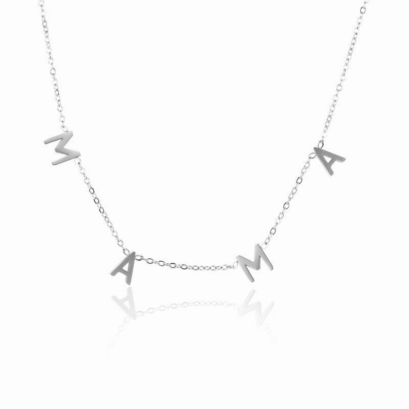 Wholesale MAMA Stainless Steel Titanium Steel Necklace