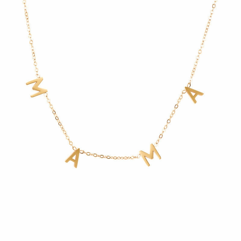 Wholesale MAMA Stainless Steel Titanium Steel Necklace