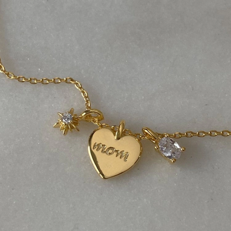 Wholesale Mama Zircon Stainless Steel Pendant
