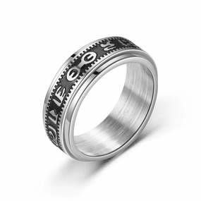 Wholesale Mantra Rotating Titanium Steel Ring